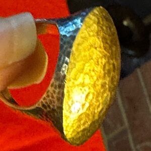 WOW POSHMARK - Authentic GURHAN 18K & Sterling Silver Hammered Supermodel Ring